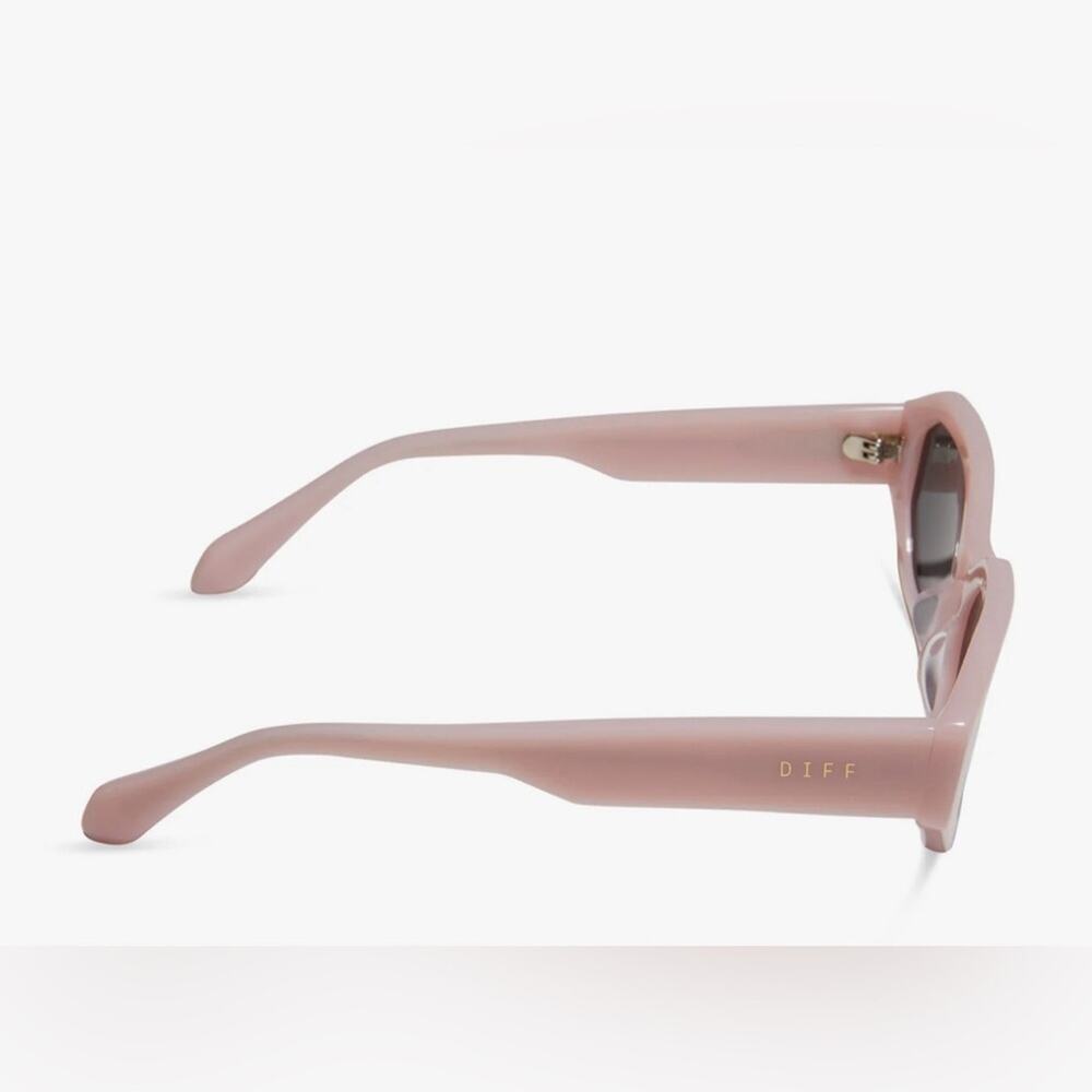 DIFF Pink Rectangle Sunglasses Polarized Y2K Aesthetic Retro UV 400 - Picture 4 of 9